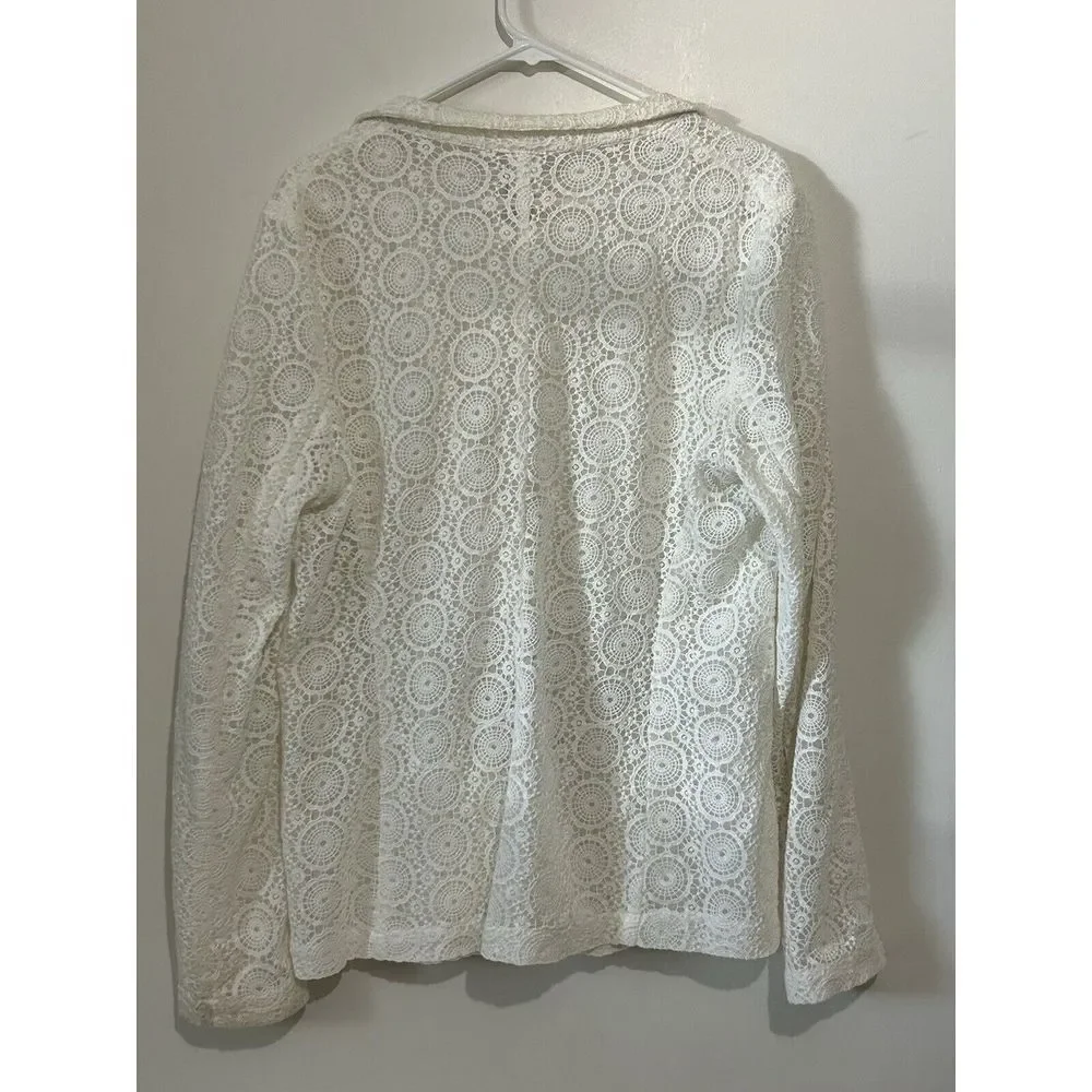 LEL  Lace Coverup‎ Jacket Size Large